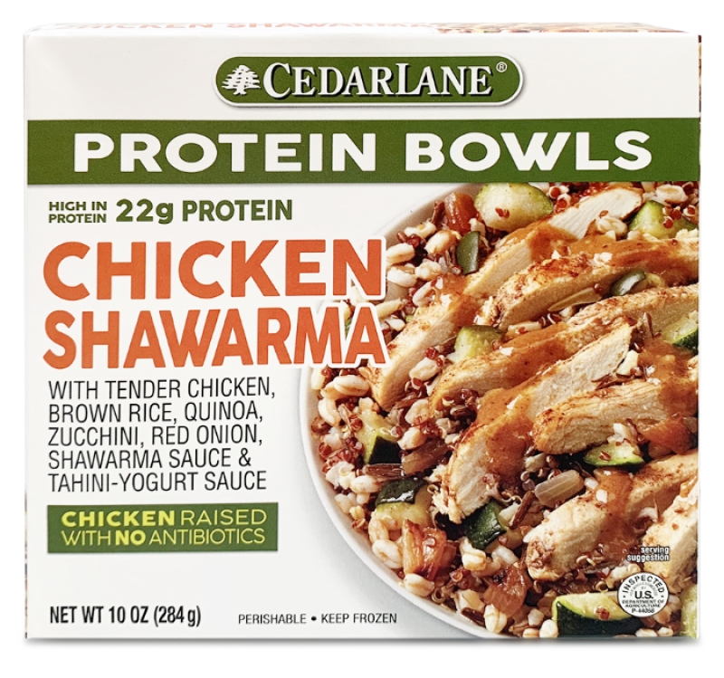 cedar lane chicken shawarma protein bowl 