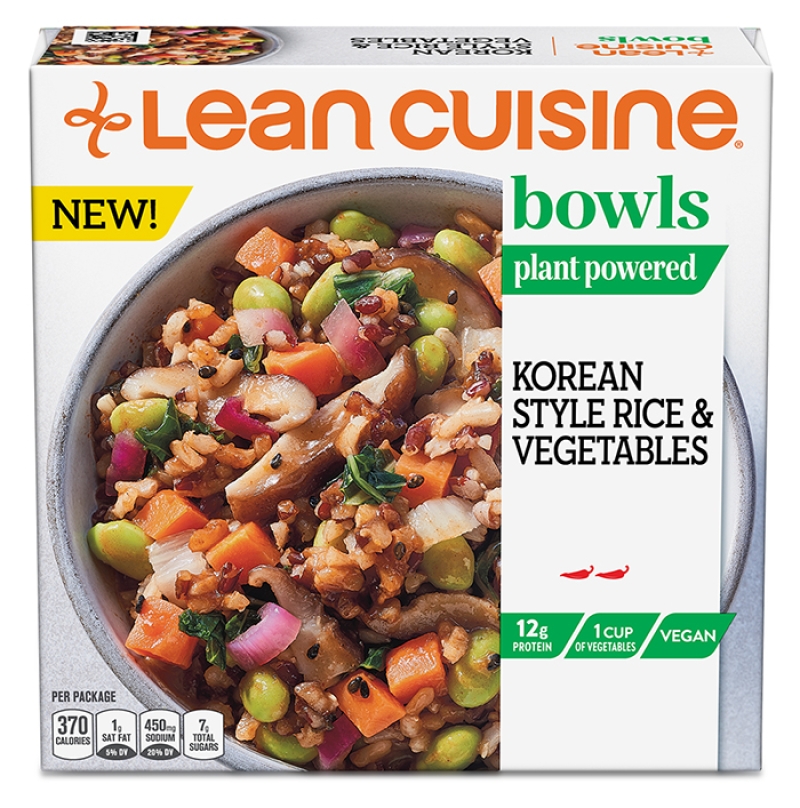 lean cuisine korean style rice and vegetables bowl