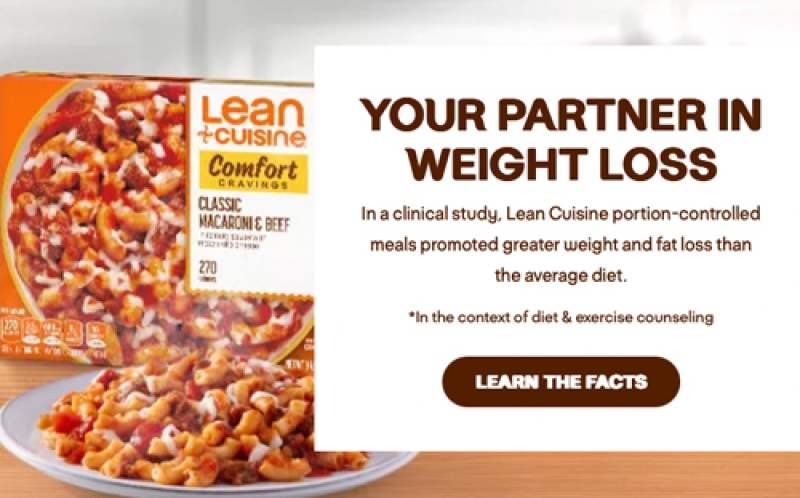 screen shot of Lean Cuisine partner in weight loss page